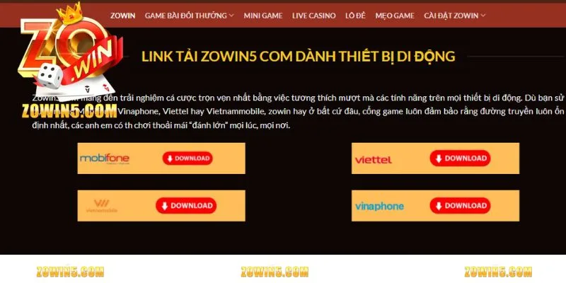 Vì sao nên tải Zowin web ngay hôm nay?